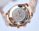 Swiss Replica Omega Speedmaster Rose Gold Black Chronograph Watch 44MM (8)_th.jpg